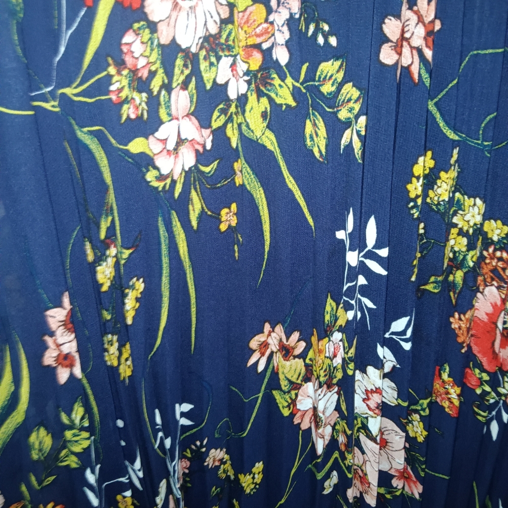 EUC Indigo Rose Floral Maxi Dress PM - Picture 5 of 12